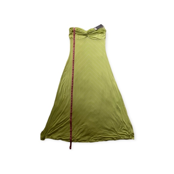 JENNIFER LOPEZ Lime Green with White Stripe Maxi Dress L NWT - Picture 8 of 10